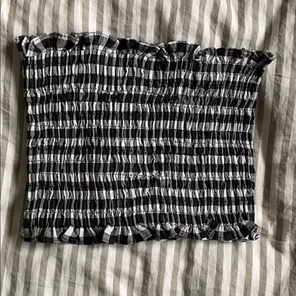 NWOT Gingham Crop Top - Picture 1 of 1
